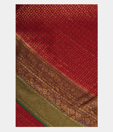 Red Banaras Georgette Silk SareeT236308-image