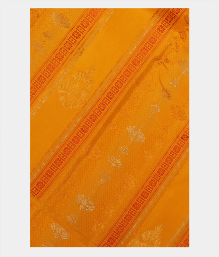 Yellow Handwoven Kanjivaram Silk Saree T241550-image