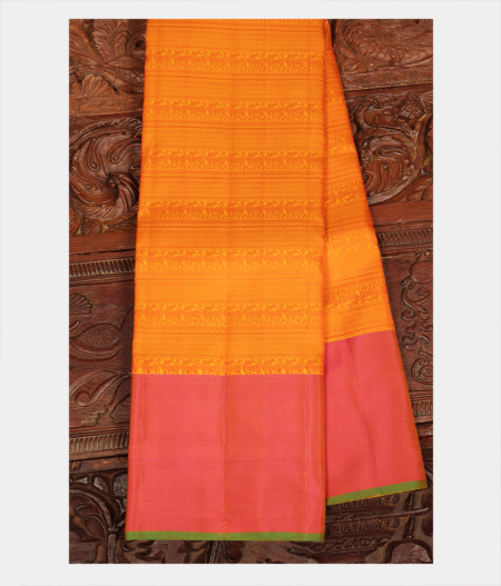 Yellow Handwoven Kanjivaram Silk Saree T229773-image