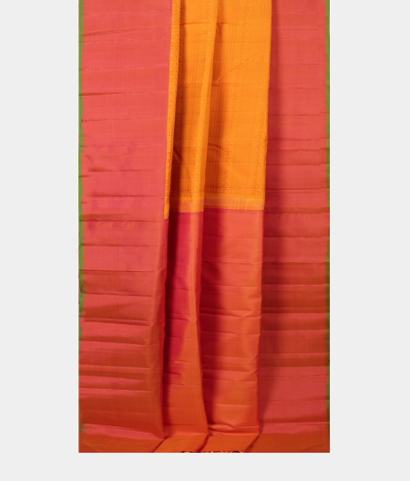 Yellow Handwoven Kanjivaram Silk Saree T2297732