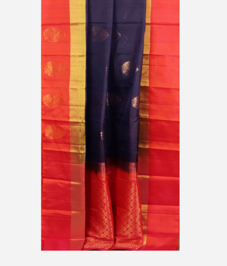 Midnight Blue Soft Silk Saree T2425012