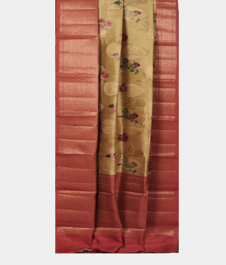 Beige Chaniya Silk Saree T2399212