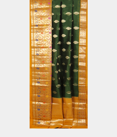 Bottle Green Chaniya Silk Saree T2268752