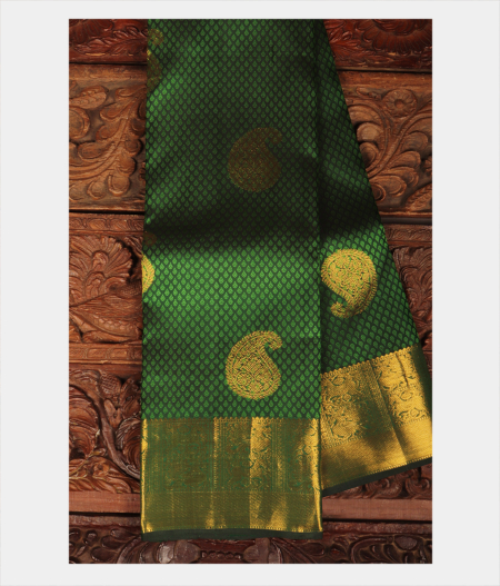 Green Handwoven Kanjivaram Silk Saree T206574-image