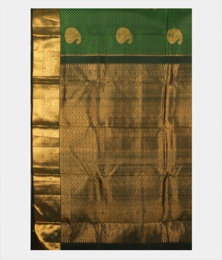 Green Handwoven Kanjivaram Silk Saree T2065744