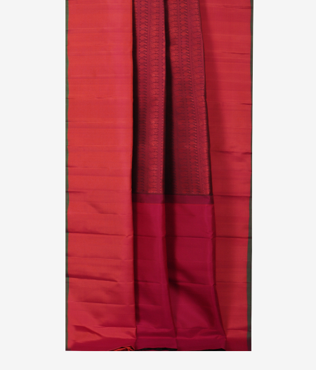Burgundy Handwoven Kanjivaram Silk Saree T2437382