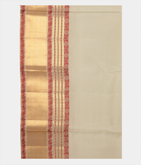 Off-White Handwoven Kanjivaram Silk Saree T1626663