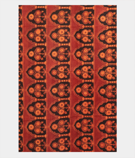 Brown Ajrakh Silk Saree T2338213