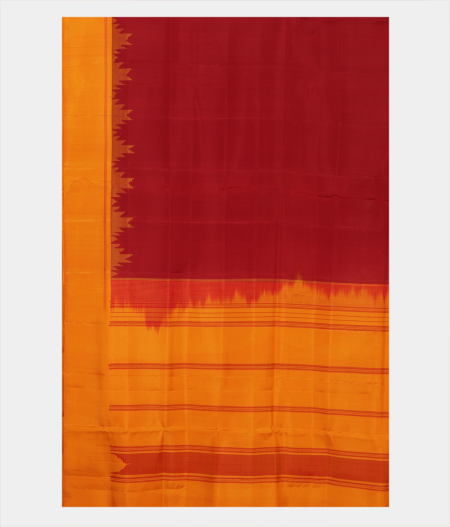 Maroon Handwoven Kanjivaram Silk Saree T2439964