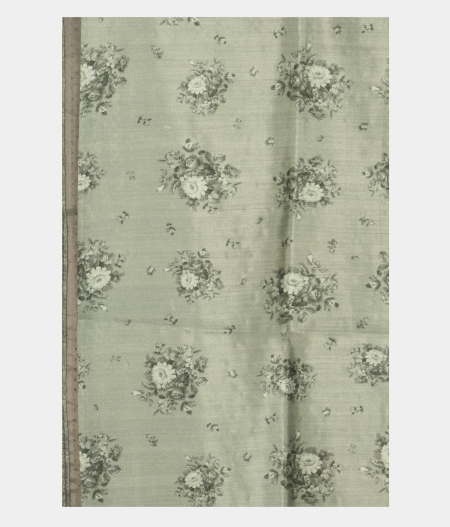 Bluish Grey Kora Organza Printed Saree T2363903