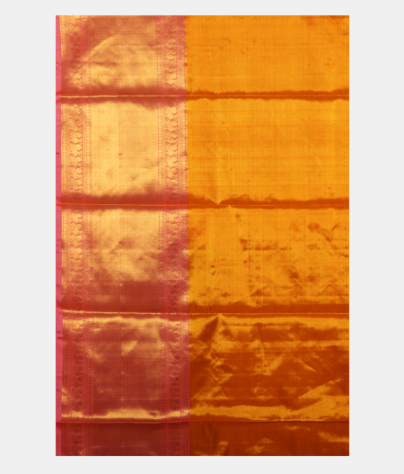 Beige Handwoven Kanjivaram Tissue Silk Pavadai T2112442