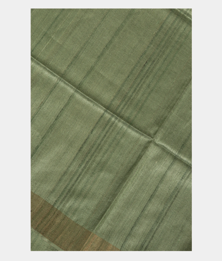 Green Handwoven Linen Saree T233545-image