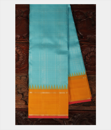 Blue Handwoven Kanjivaram Silk Saree T244905-image