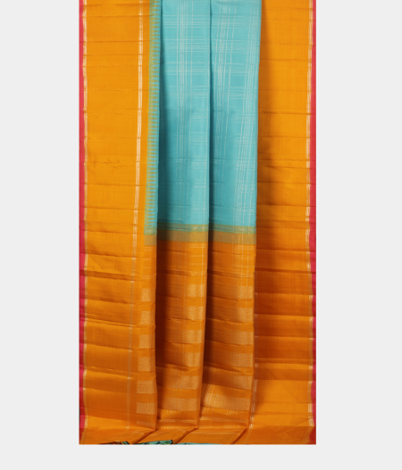 Blue Handwoven Kanjivaram Silk Saree T2449052