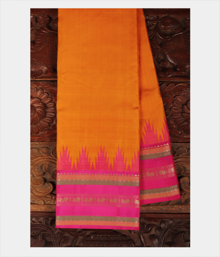 Yellow Handwoven Kanjivaram Silk Saree T244029-image