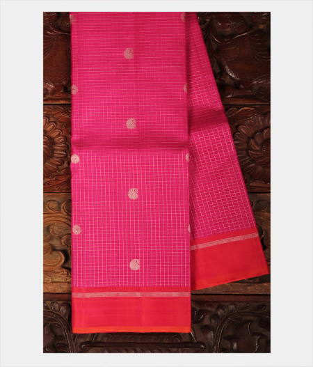 Pink Handwoven Kanjivaram Silk Saree T242652-image