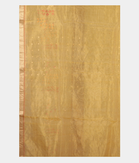 Yellow Kora Organza Embroidery Saree T2216623