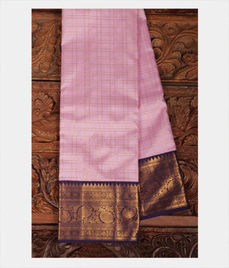 Lavender Handwoven Kanjivaram Silk Saree T214371-image