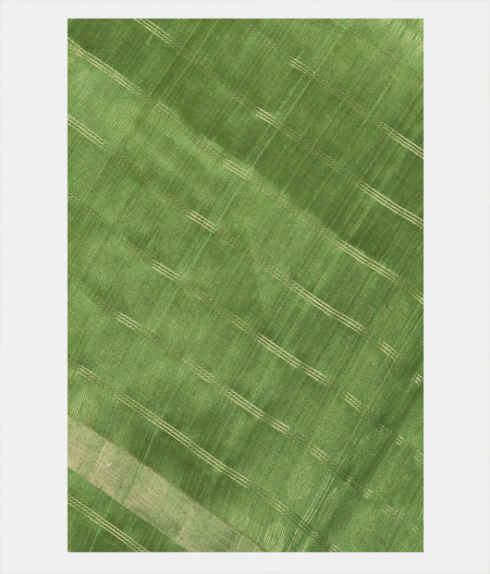 Green Woven Raw Silk Saree T240265-image
