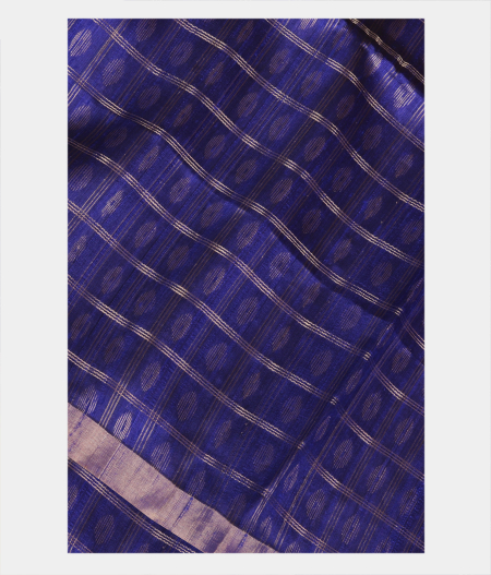Blue Woven Raw Silk Saree T240268-image