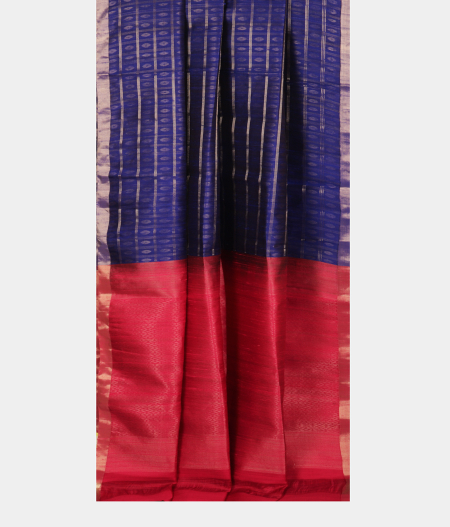 Blue Woven Raw Silk Saree T2402682