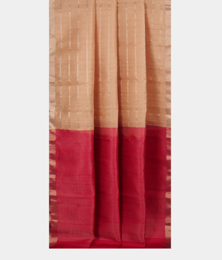 Beige Woven Raw Silk Saree T2314492