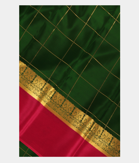 Green Mysore Silk Saree T242008-image