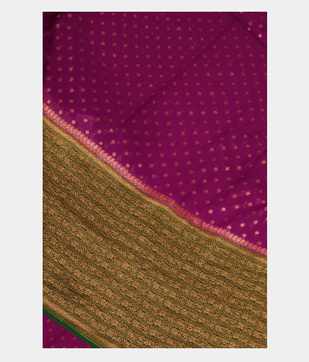 Purple Banaras Georgette Silk Saree T236332-image