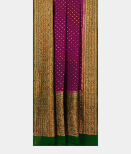 Purple Banaras Georgette Silk Saree T2363322