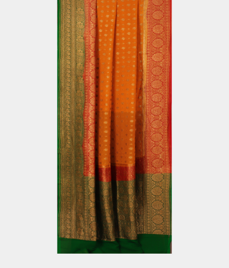 Yellow Banaras Georgette Silk Saree T2363162