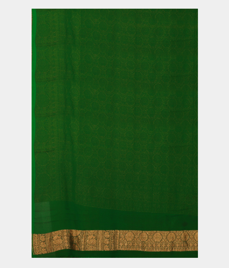 Yellow Banaras Georgette Silk Saree T2363163