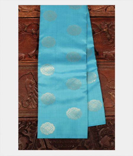 Blue Handwoven Kanjivaram Silk Saree T224094-image