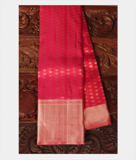 Magenta Handwoven Kanjivaram Silk Saree T242309-image