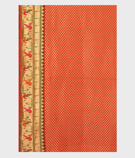 Pink Banaras Georgette Silk Saree with Paithani Border T2398103