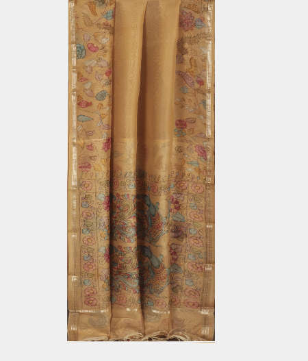 Beige Kora Organza Printed Saree T2443503