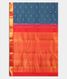 Peacock Blue Handwoven Kanjivaram Silk Saree T2451764