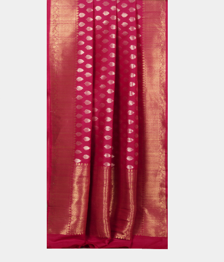 Magenta Tussar Georgette Saree T2407424
