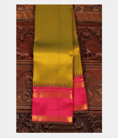 Green Handwoven Kanjivaram Silk Saree T244001-image