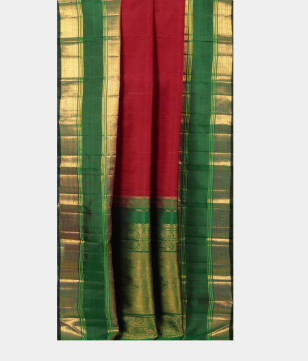Maroon Handwoven Kanjivaram Silk Saree T2407082