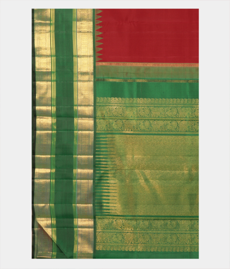 Maroon Handwoven Kanjivaram Silk Saree T2407084