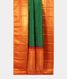 Bottle Green Handwoven Kanjivaram Silk Saree T2407192