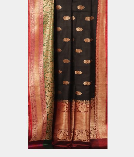 Black Banaras Tussar Saree T2385042