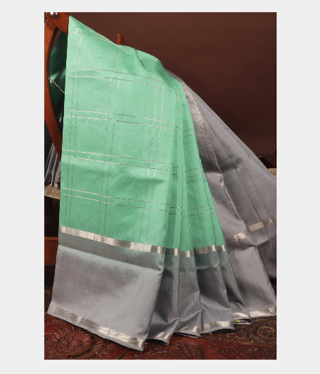 Aqua Blue Soft Silk saree T242939-image