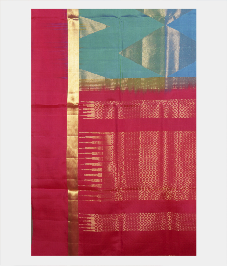 Peacock Blue Soft Silk SareeT2429814