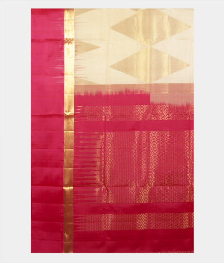 Cream Soft Silk Saree T2429604