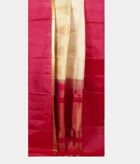 Cream Soft Silk Saree T2429605