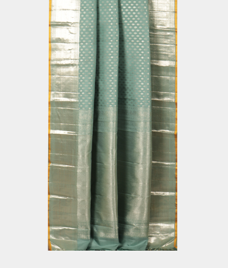 Greenish Blue Handwoven Kanjivaram Silk Saree T2454292