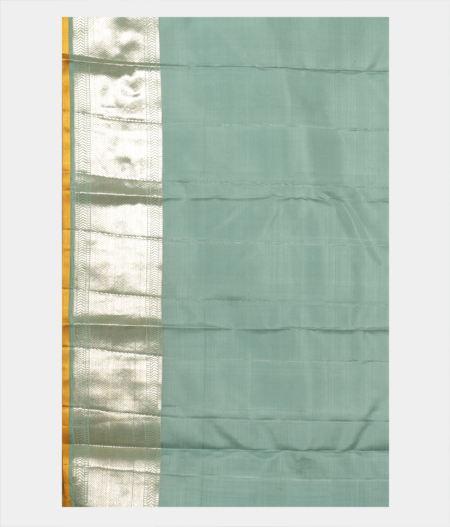 Greenish Blue Handwoven Kanjivaram Silk Saree T2454293