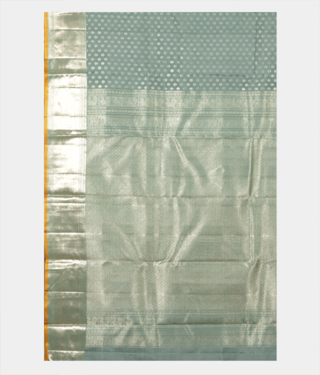 Greenish Blue Handwoven Kanjivaram Silk Saree T2454294
