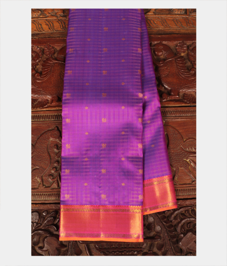 Purple Handwoven Kanjivaram Silk Saree T245181-image